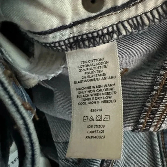 LOFT Size‎ 28/6 Curvy Skinny Raw Hem Jeans Medium Wash High Rise - Picture 4 of 5